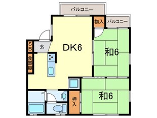 夙川喜一ハイツＣ棟の物件間取画像